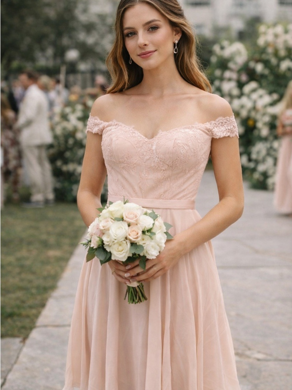 NWT JJs House US4 Dress Prom Bridesmaid Fairy Lace Coquette Soft Pink Beaded